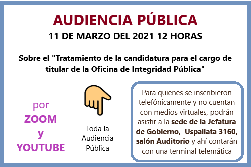 AUDIENCIA PUBLICA 11 DE MARZO